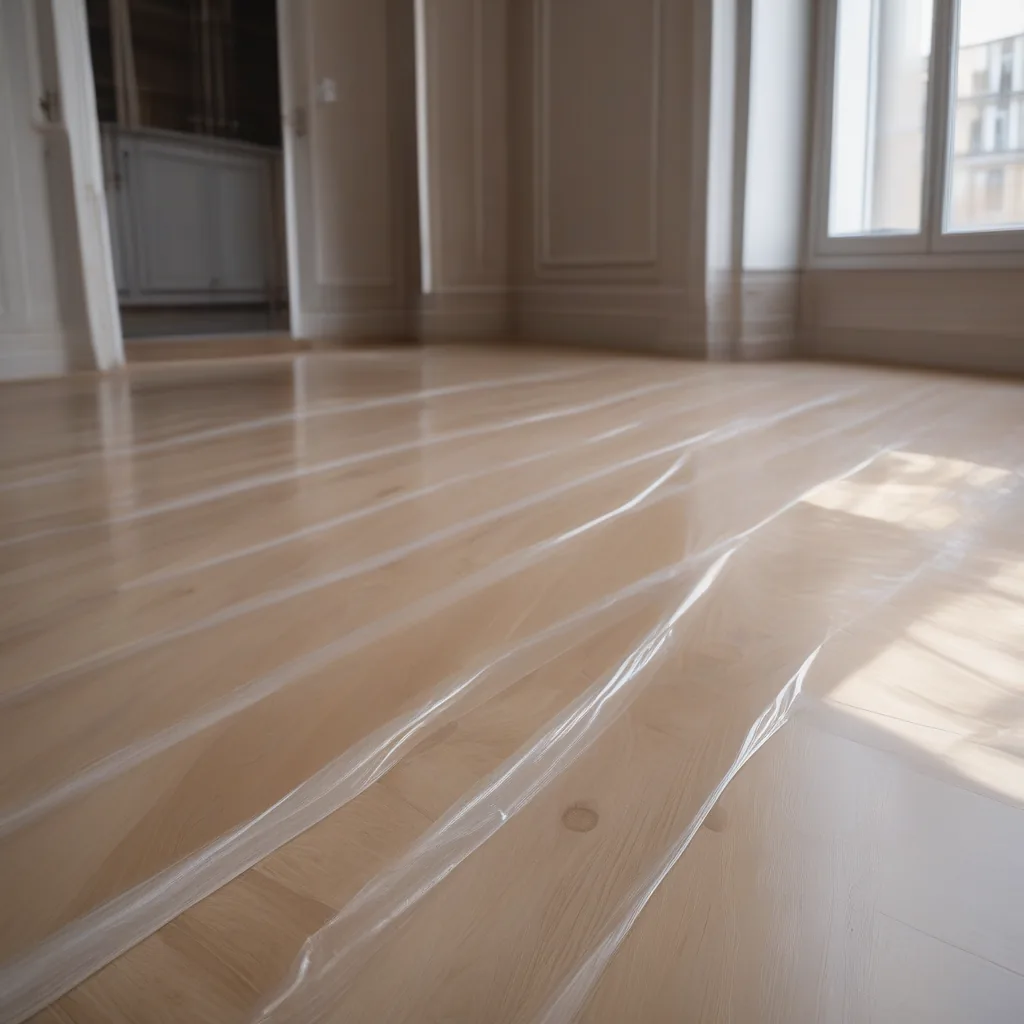 Защита пола строительной пленкой в квартире